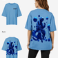 G West Womens Oversized Blue Man Tee