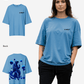 G West Womens Oversized Blue Man Tee