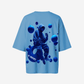 G West Womens Oversized Blue Man Tee