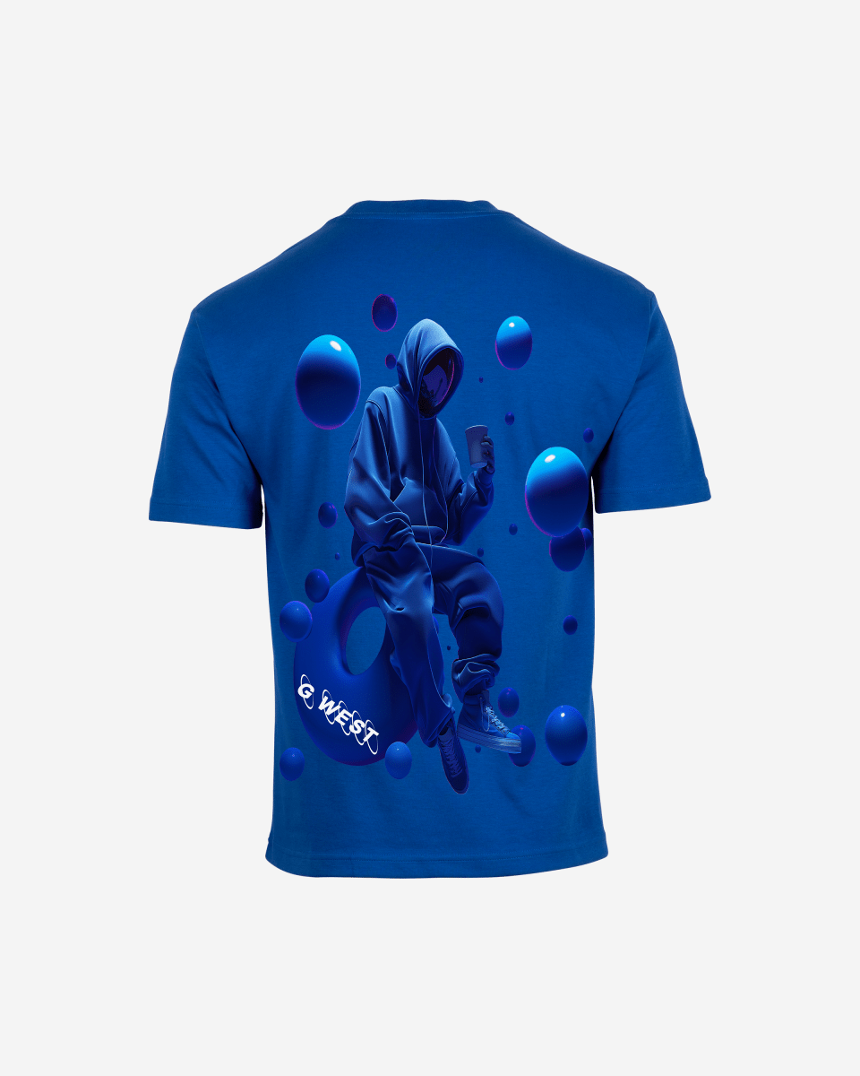 G West Mens Oversized Blue Man Tee