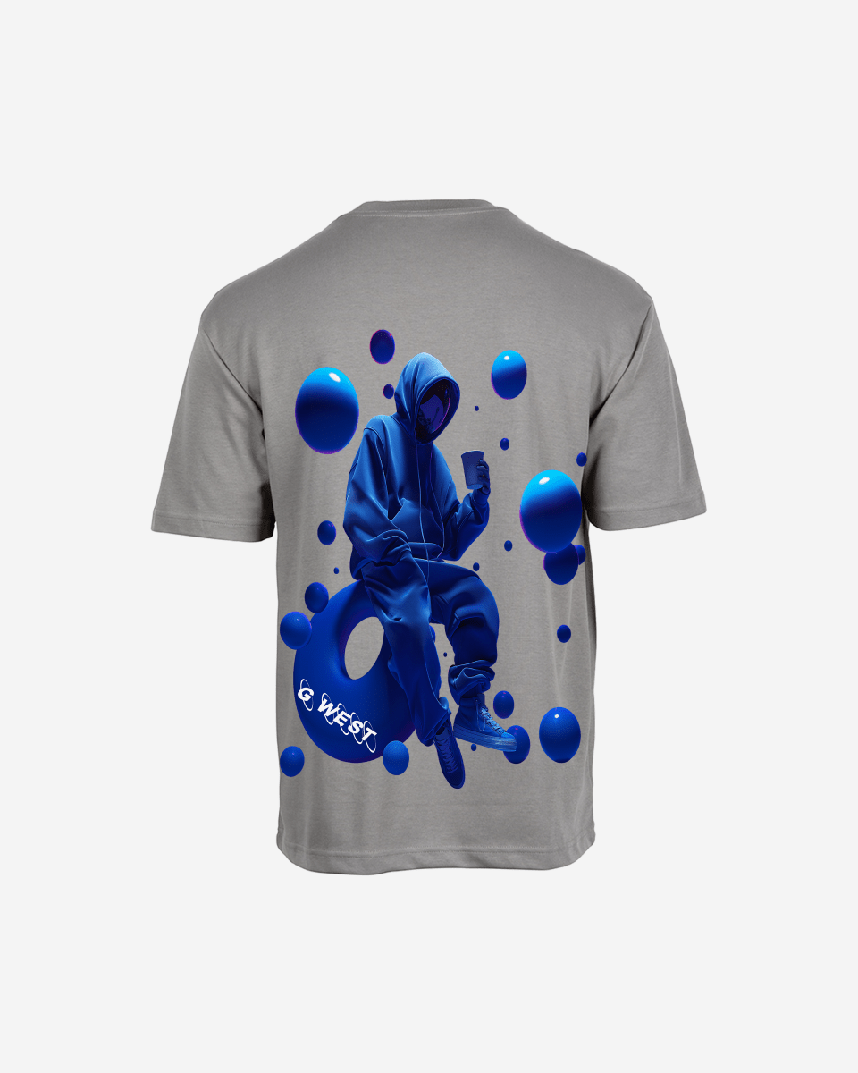 G West Mens Oversized Blue Man Tee