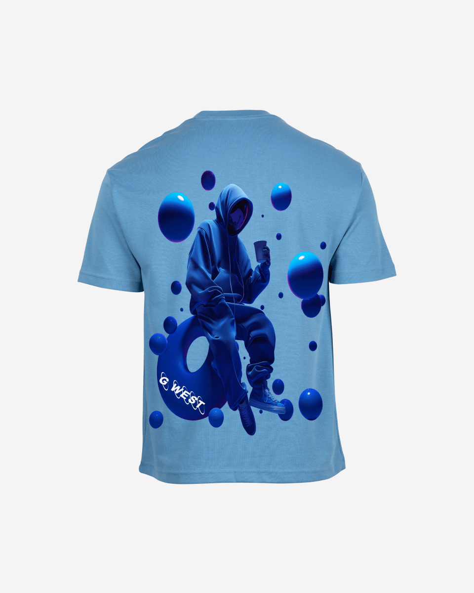 G West Mens Oversized Blue Man Tee