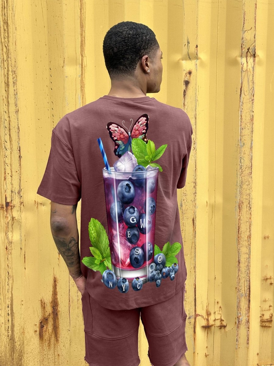 G West Mens Oversize Blueberry Mohito Tee