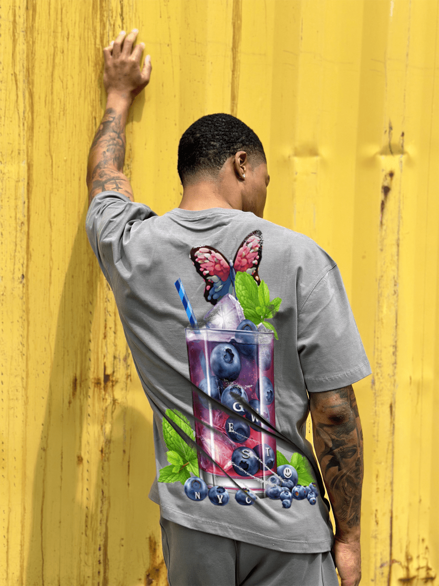 G West Mens Oversize Blueberry Mohito Tee