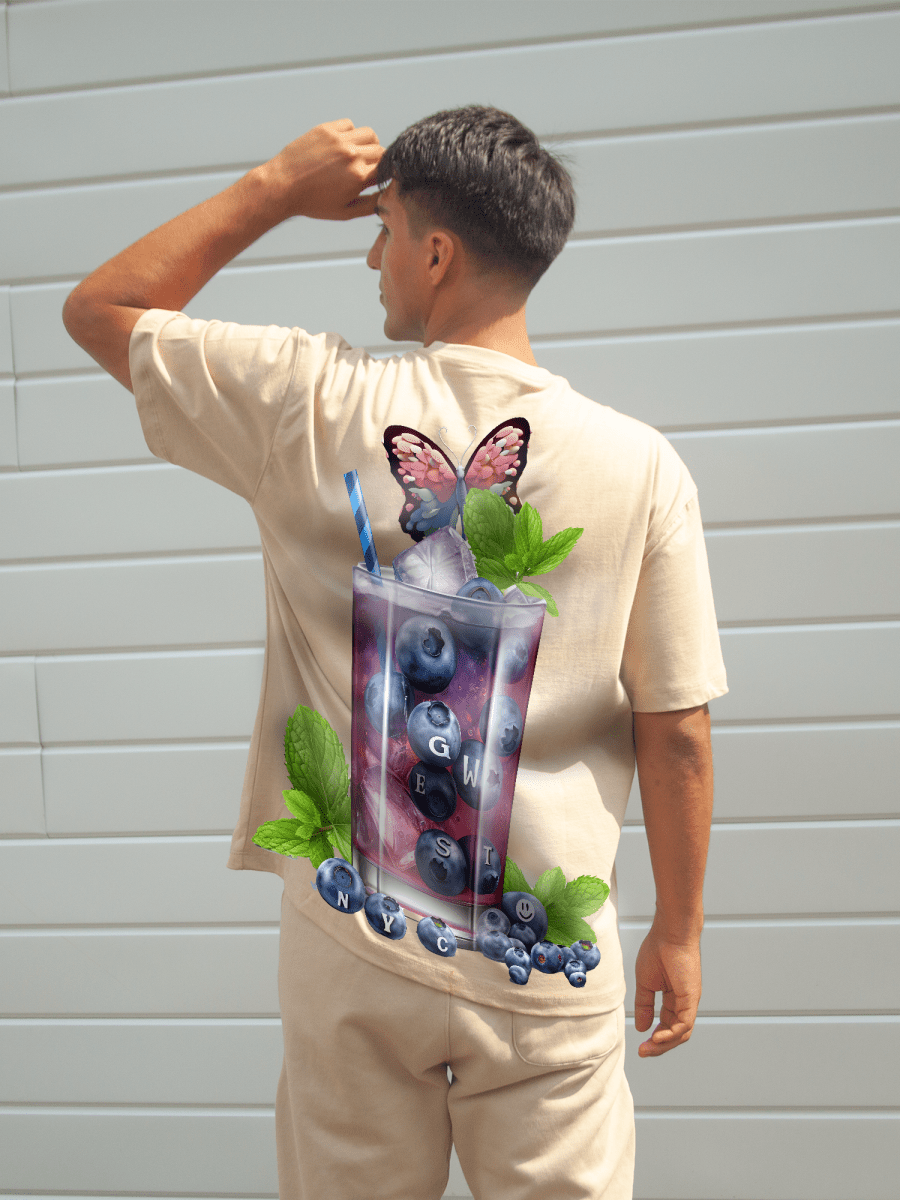 G West Mens Oversize Blueberry Mohito Tee