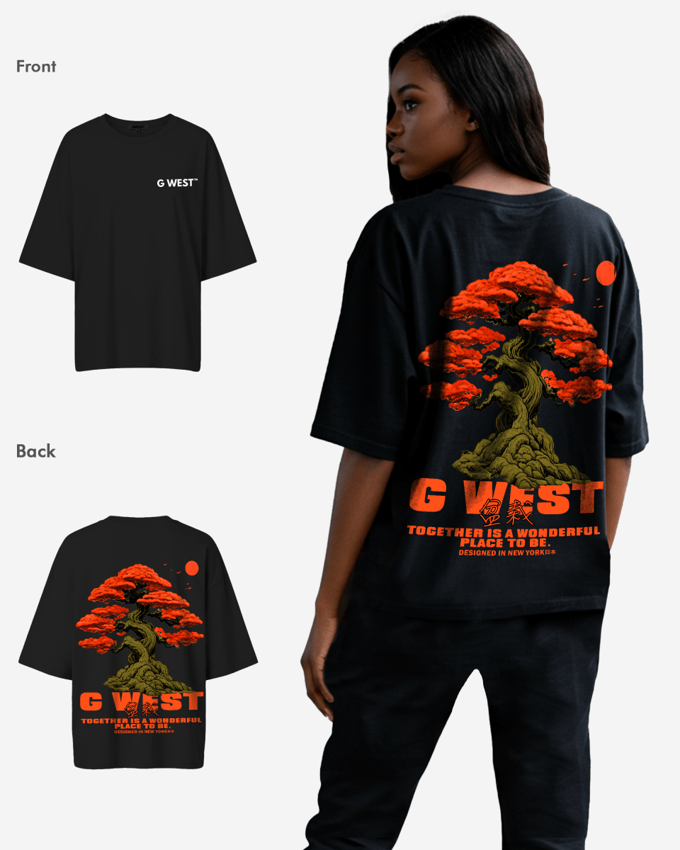 G West Womens Oversized Bonsai Tee