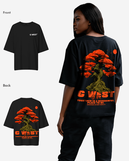 G West Womens Oversized Bonsai Tee