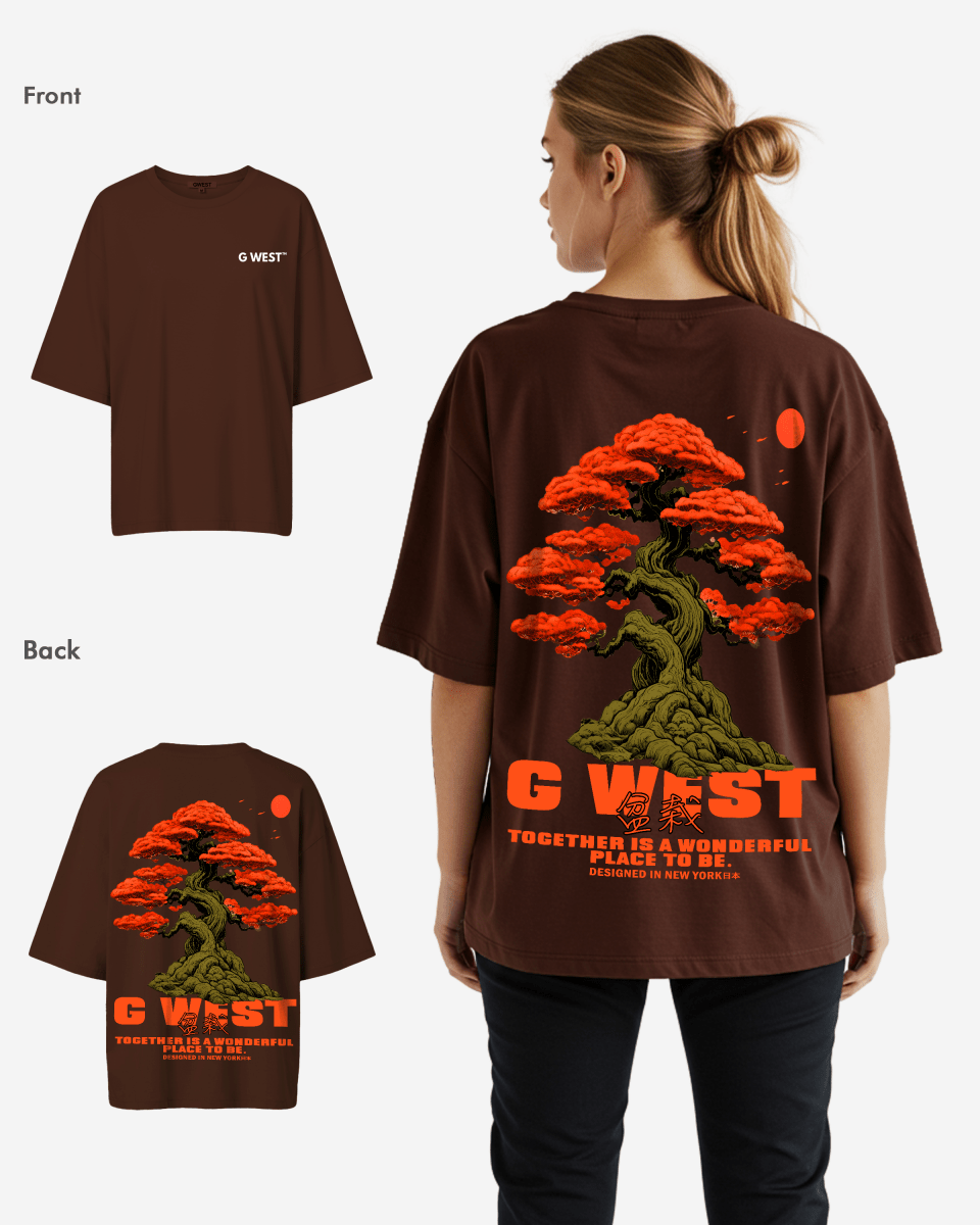 G West Womens Oversized Bonsai Tee