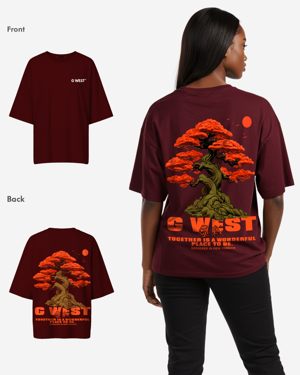G West Womens Oversized Bonsai Tee
