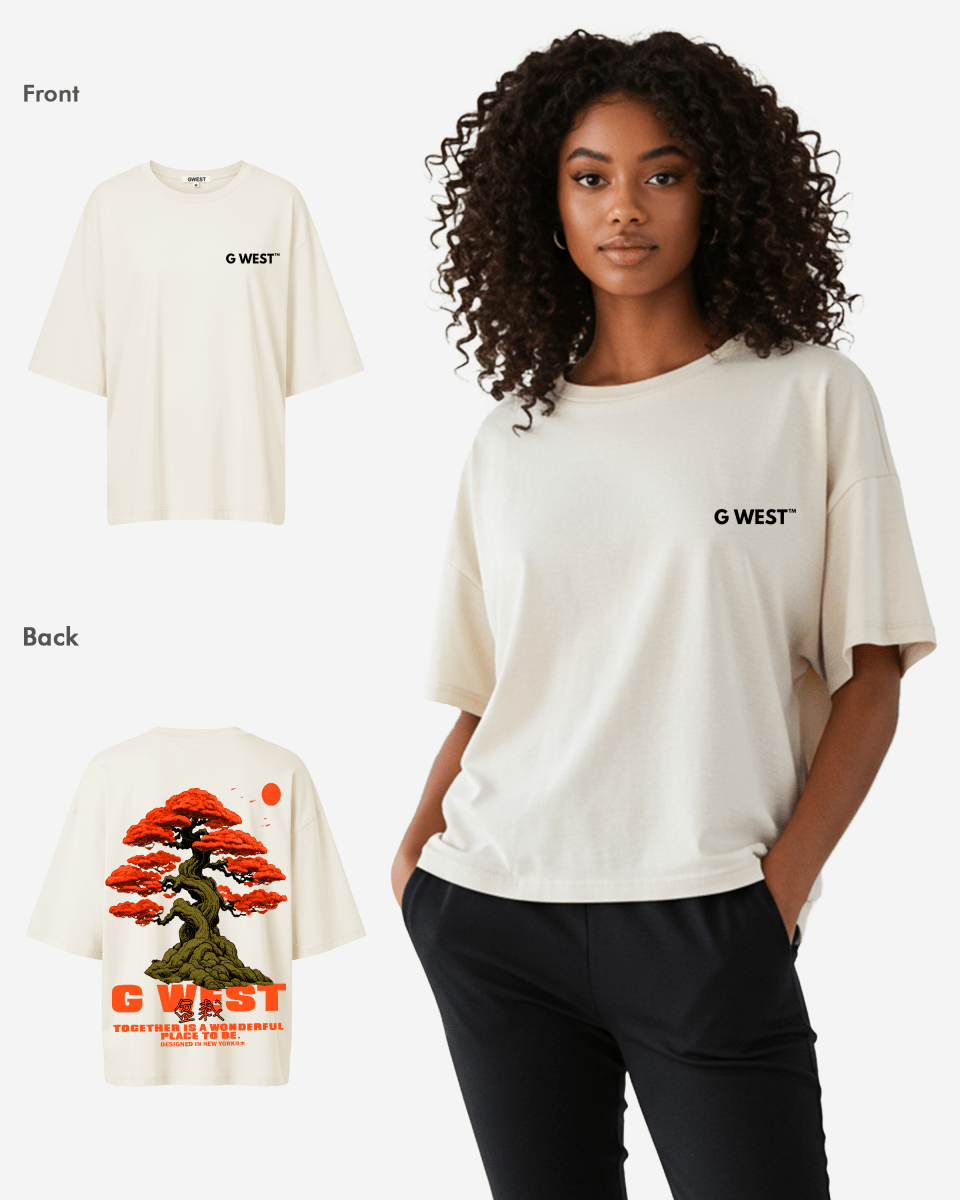 G West Womens Oversized Bonsai Tee