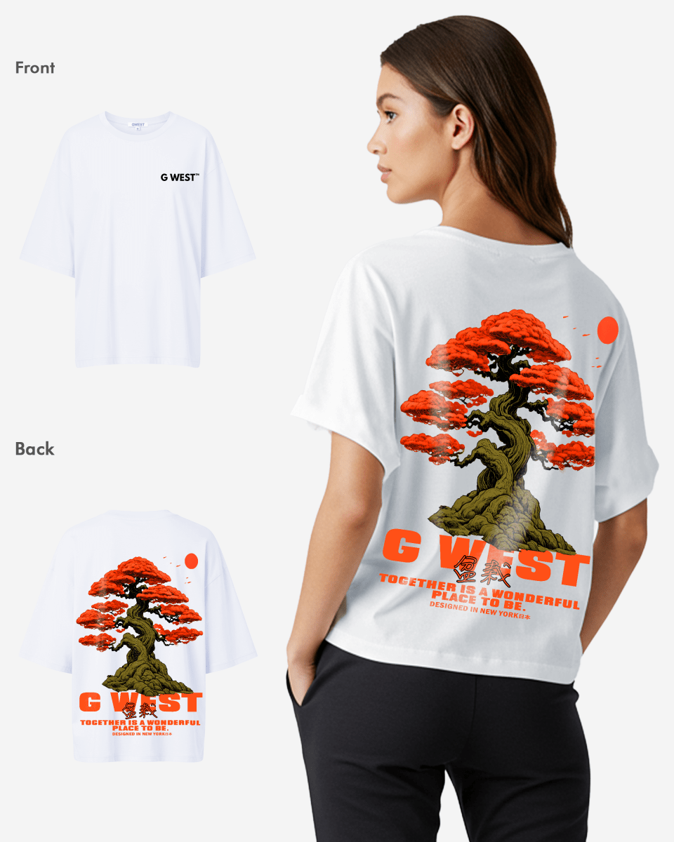 G West Womens Oversized Bonsai Tee