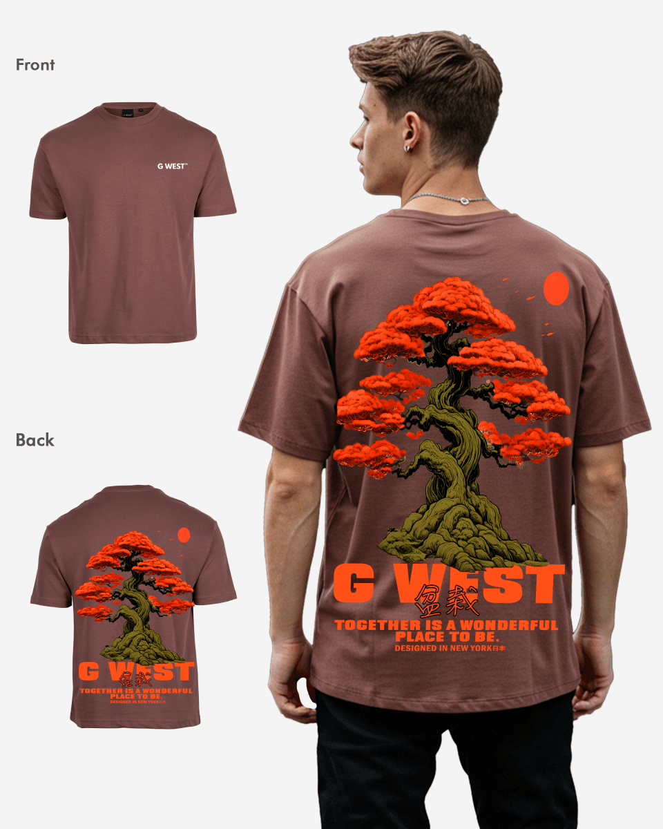 G West Mens Oversized Bonsai Tee