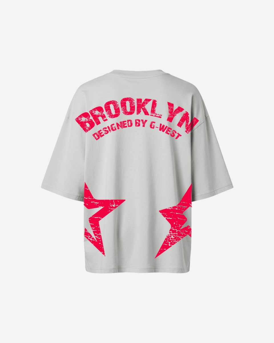 G West Womens Oversized Brooklyn Arch Logo Tee