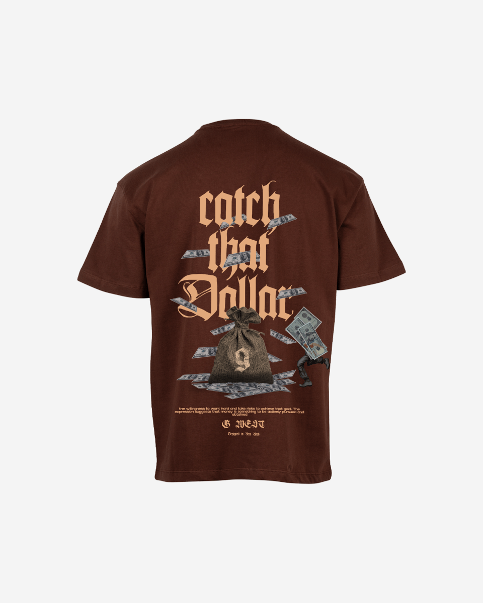 G West Mens Oversized Catch That Dollar Life Stlye Tee