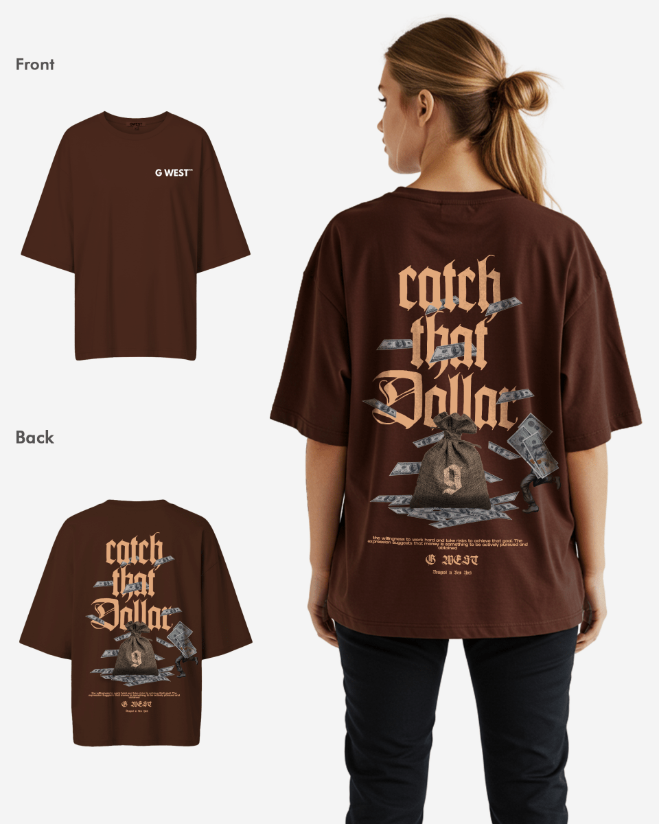 G West Womens Oversized Catch That Dollar Life Style Tee
