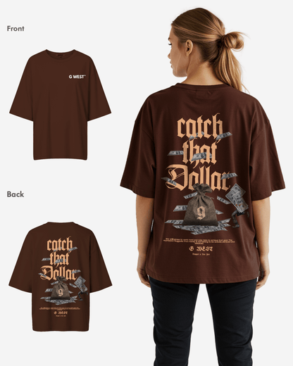 G West Womens Oversized Catch That Dollar Life Style Tee