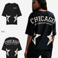 G West Womens Oversized Chicago Arch Logo Tee