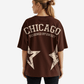 G West Womens Oversized Chicago Arch Logo Tee