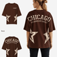 G West Womens Oversized Chicago Arch Logo Tee