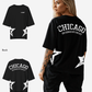 G West Womens Oversized Chicago Arch Logo Tee