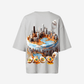 G West Womens OVERSIZED CHICAGO CAKE TEE