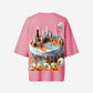G West Womens OVERSIZED CHICAGO CAKE TEE