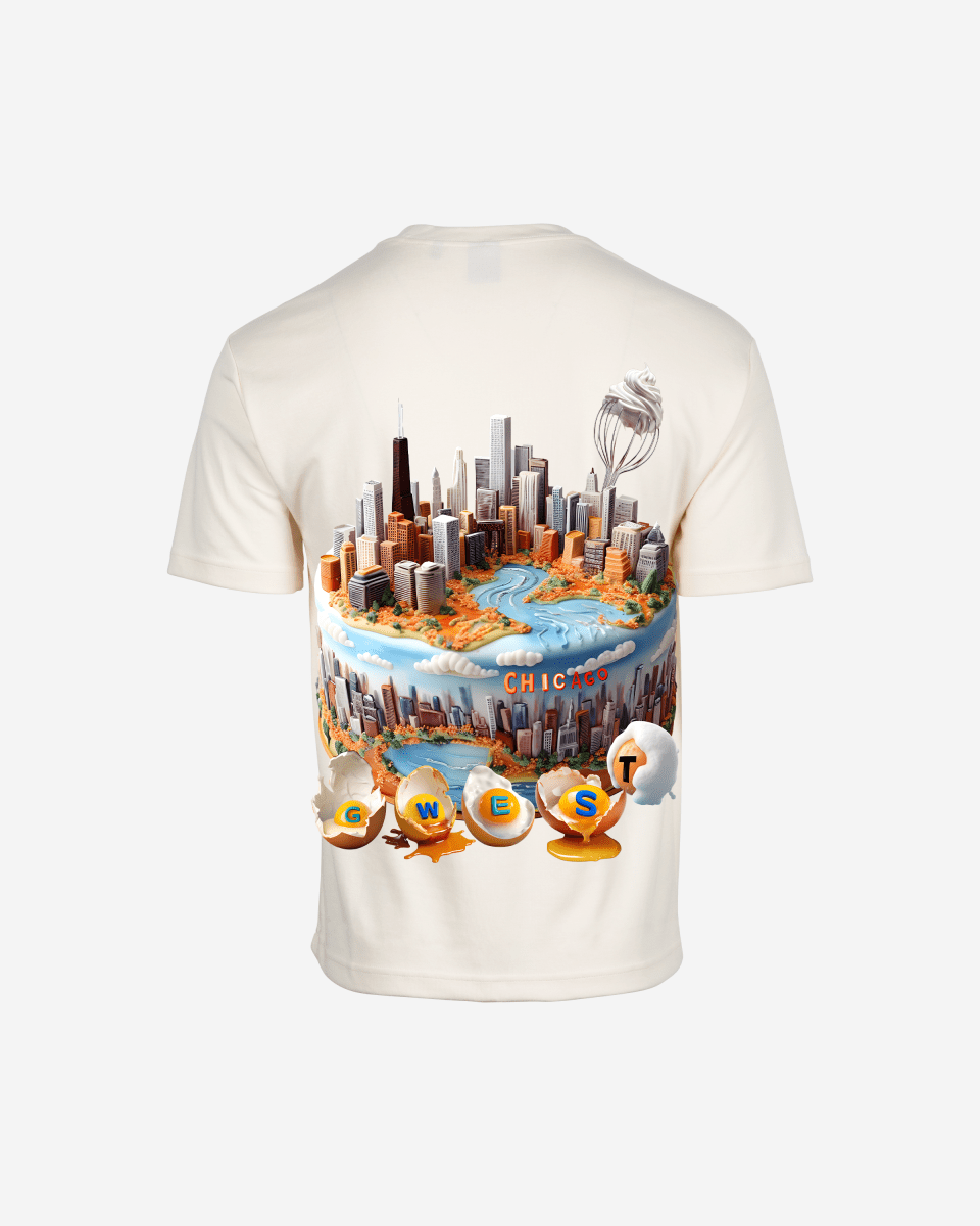 G West Mens Oversized Chicago Cake Tee