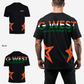 G West Mens Oversized Cricket India Arch Logo T-Shirt