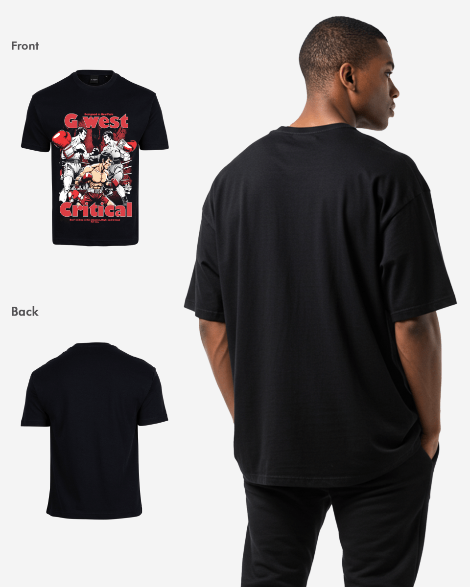 G West Mens Oversized Critical T-Shirt