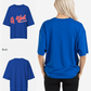G West Womens Oversized Cursive Logo Black Tee