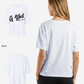 G West Womens Oversized Cursive Logo Black Tee