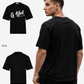 G West Mens Oversized Cursive Logo Black Tee