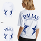 G West Womens Oversized Dallas Logo Tee