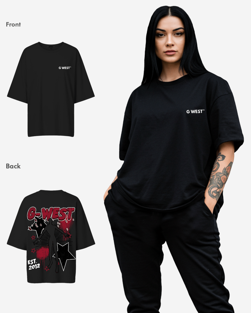G West Womens Oversized Dazzling Dynamo Tee