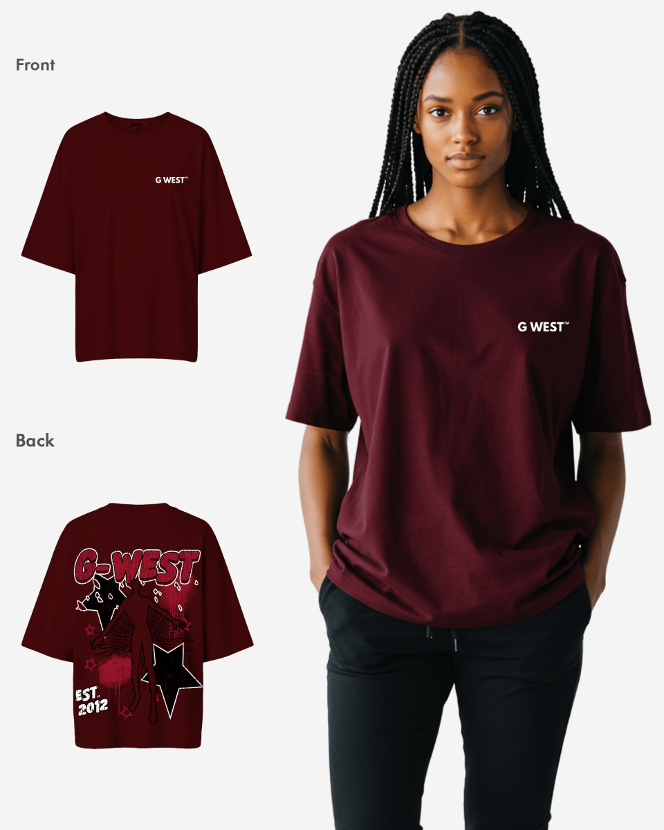 G West Womens Oversized Dazzling Dynamo Tee
