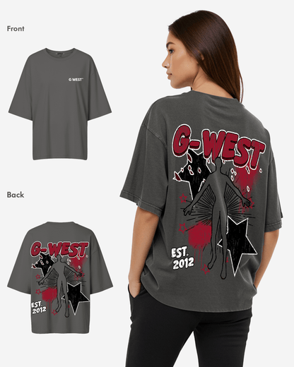 G West Womens Oversized Dazzling Dynamo Tee