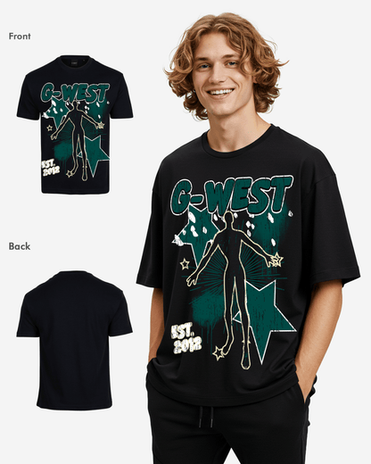 G West Oversized Dazzling Dynamo T-Shirt Mens