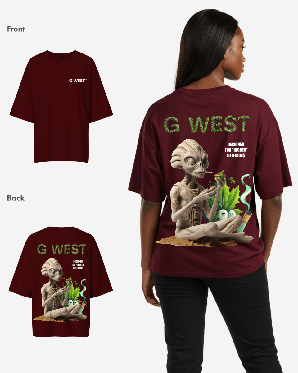G West Womens Oversized Designed For Higher Lifeforms Tee