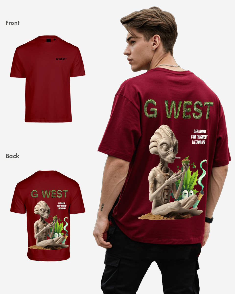 G West Mens Oversized Designed For Higher Lifeforms Tee