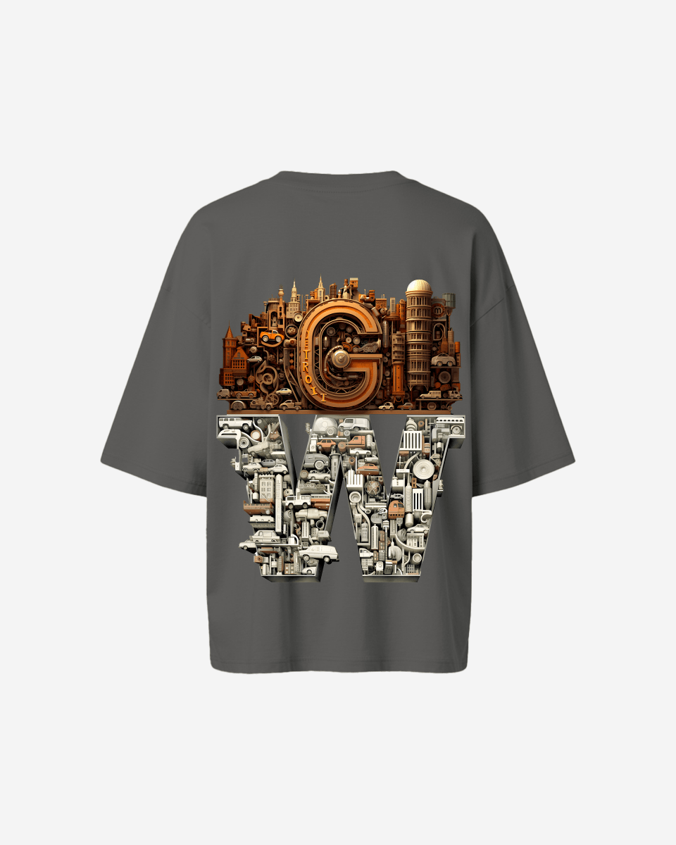 G West Womens OVERSIZED DETROIT MOTORCITY T-SHIRT