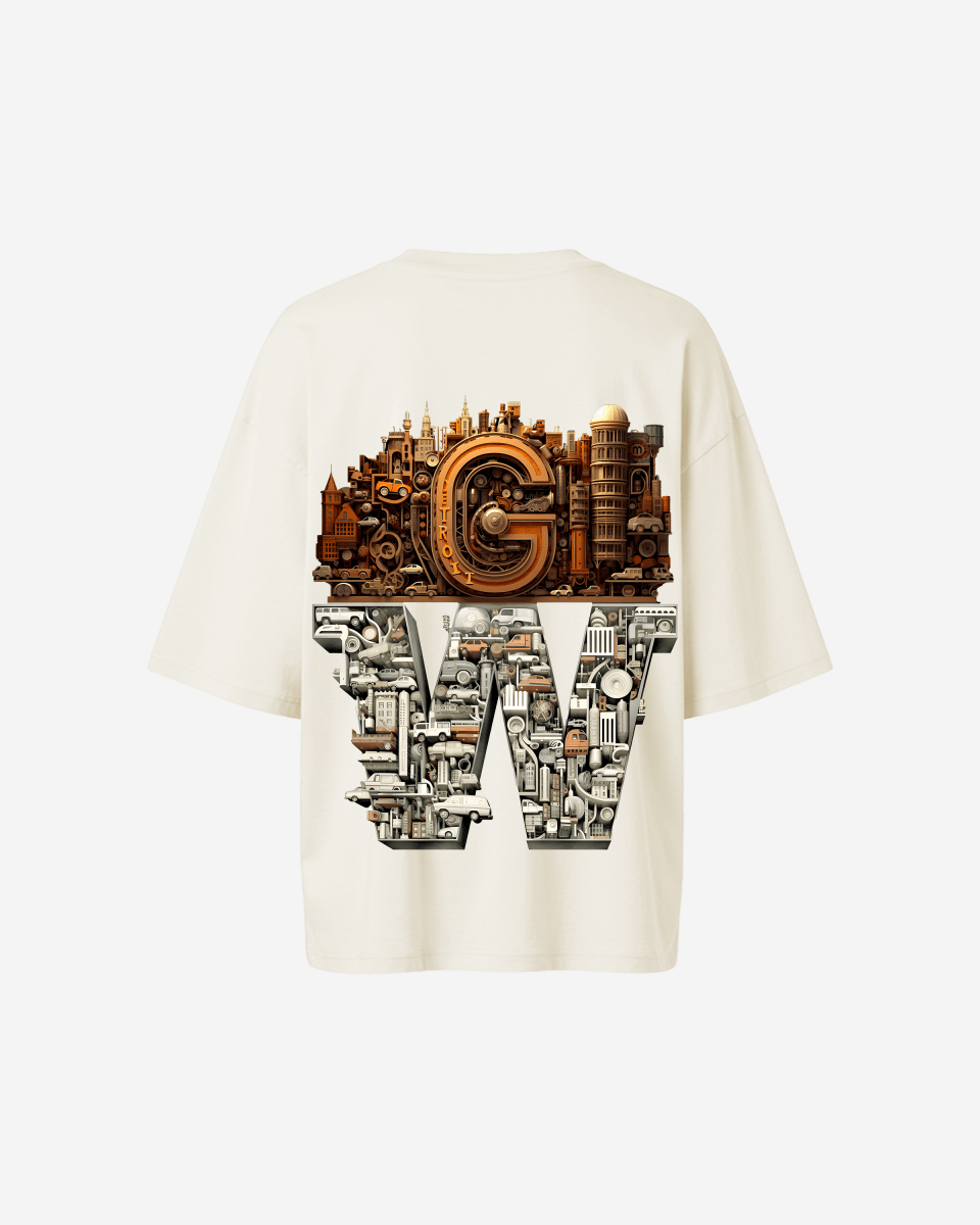 G West Womens OVERSIZED DETROIT MOTORCITY T-SHIRT