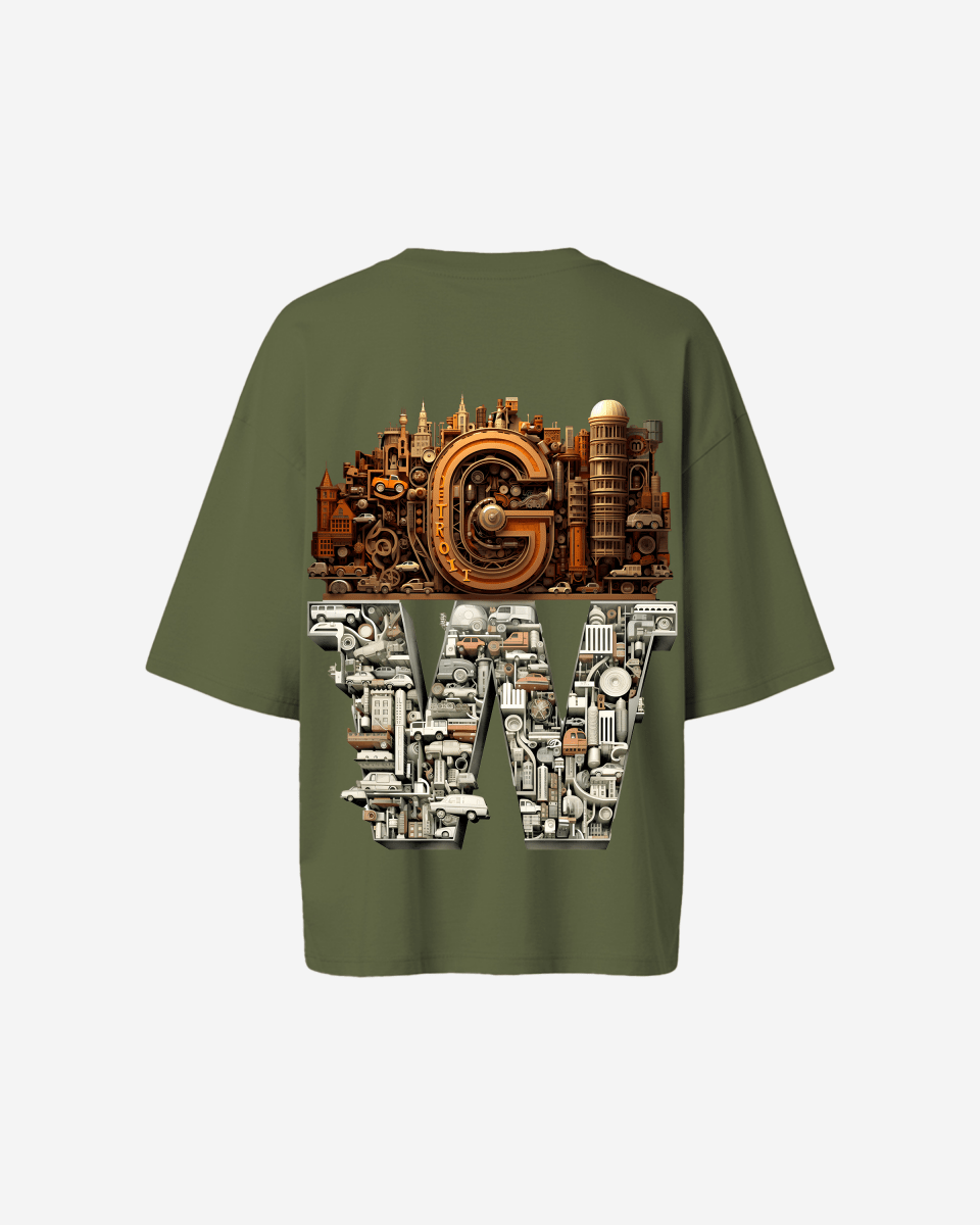 G West Womens OVERSIZED DETROIT MOTORCITY T-SHIRT