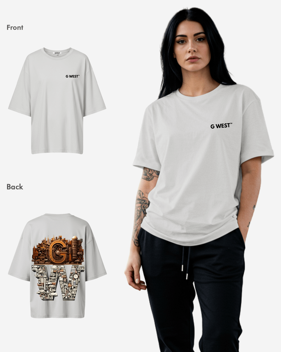 G West Womens OVERSIZED DETROIT MOTORCITY T-SHIRT
