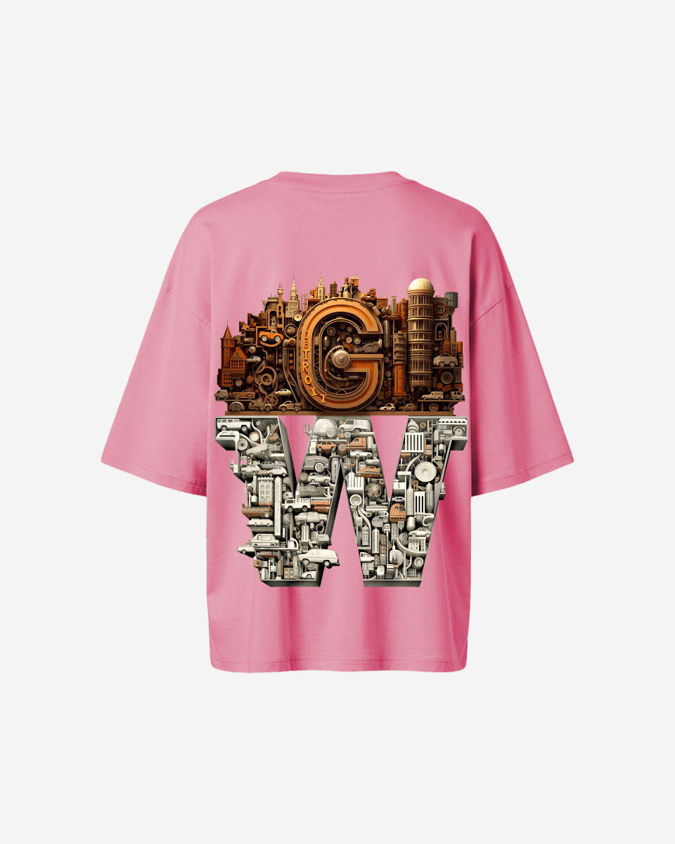 G West Womens OVERSIZED DETROIT MOTORCITY T-SHIRT