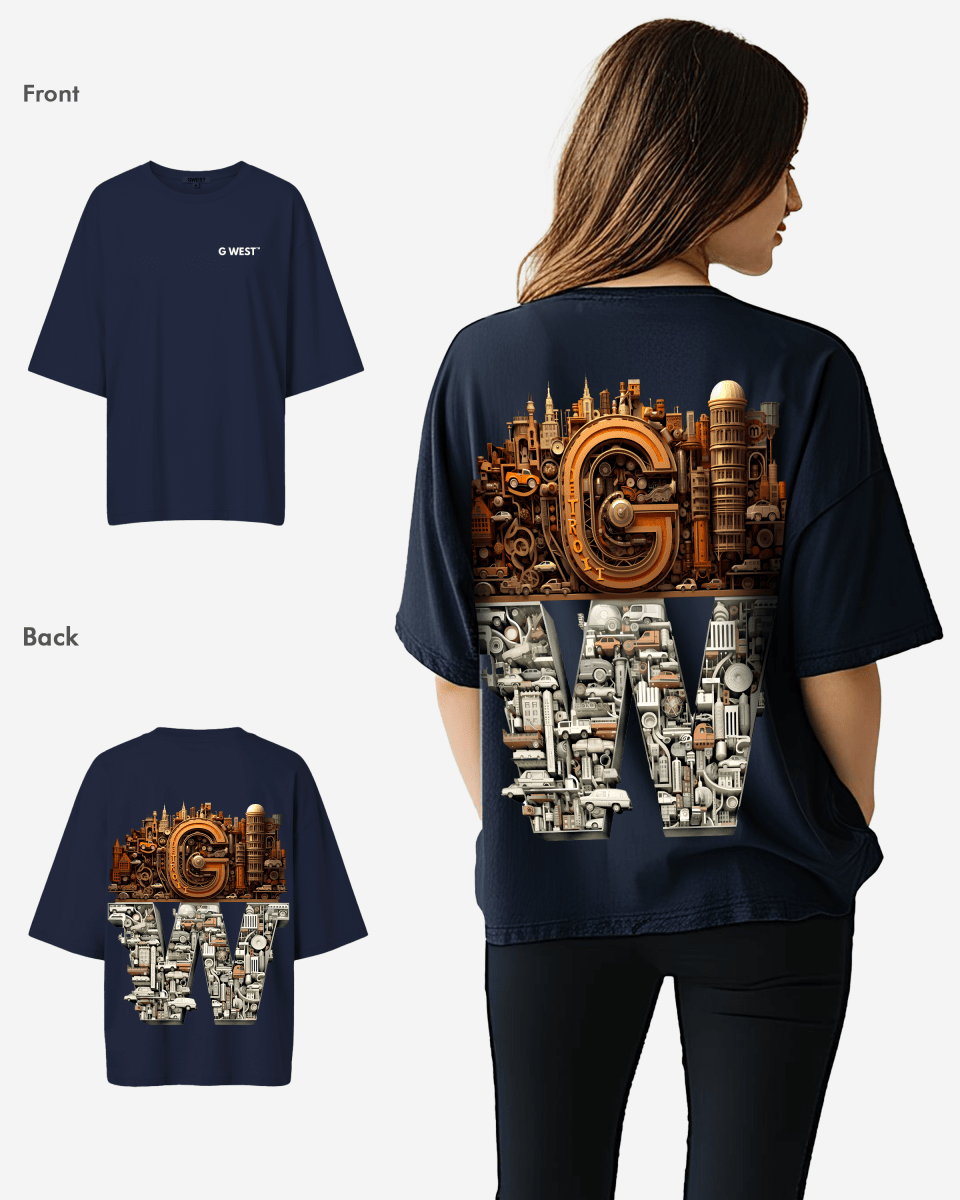 G West Womens OVERSIZED DETROIT MOTORCITY T-SHIRT