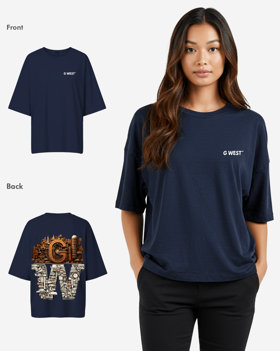 G West Womens OVERSIZED DETROIT MOTORCITY T-SHIRT