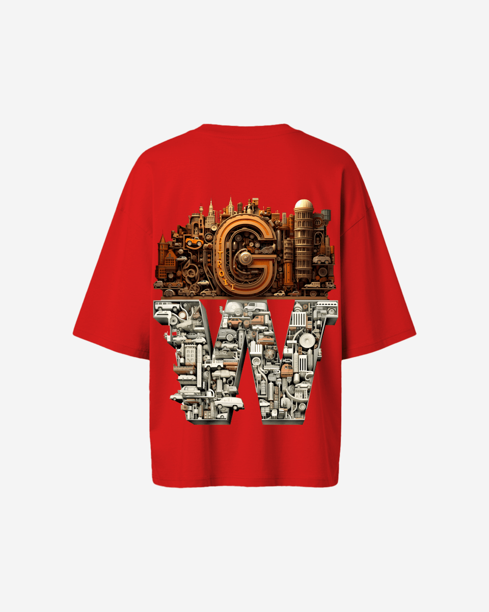 G West Womens OVERSIZED DETROIT MOTORCITY T-SHIRT