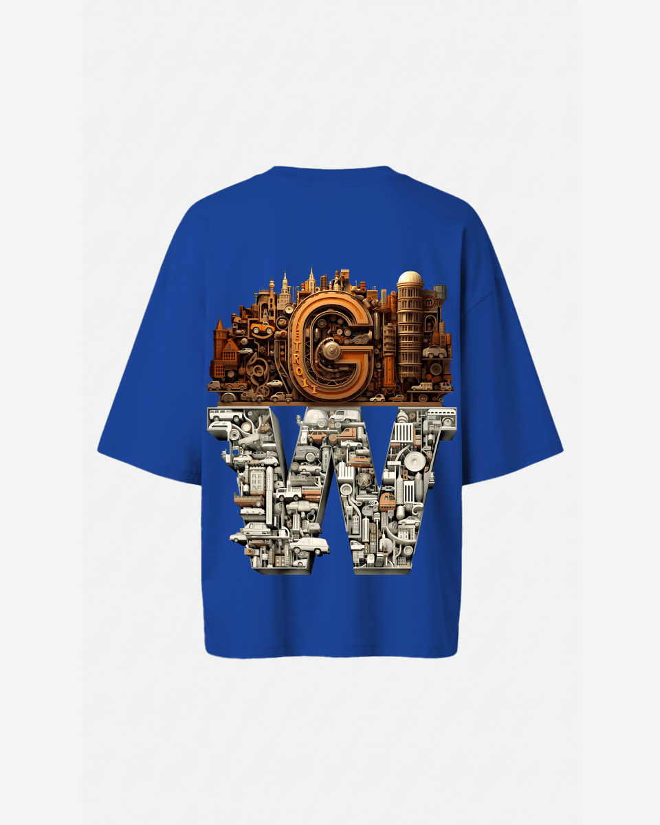 G West Womens OVERSIZED DETROIT MOTORCITY T-SHIRT