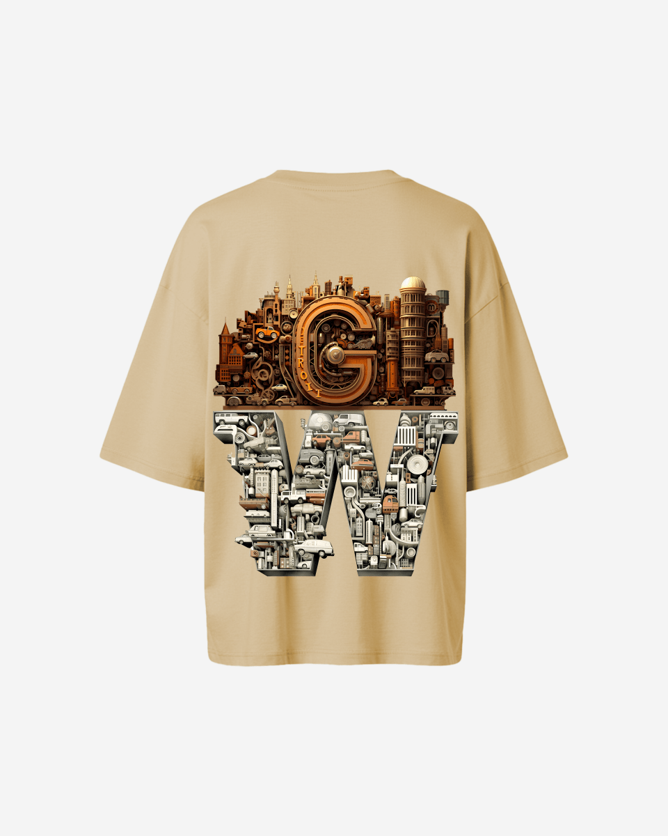 G West Womens OVERSIZED DETROIT MOTORCITY T-SHIRT