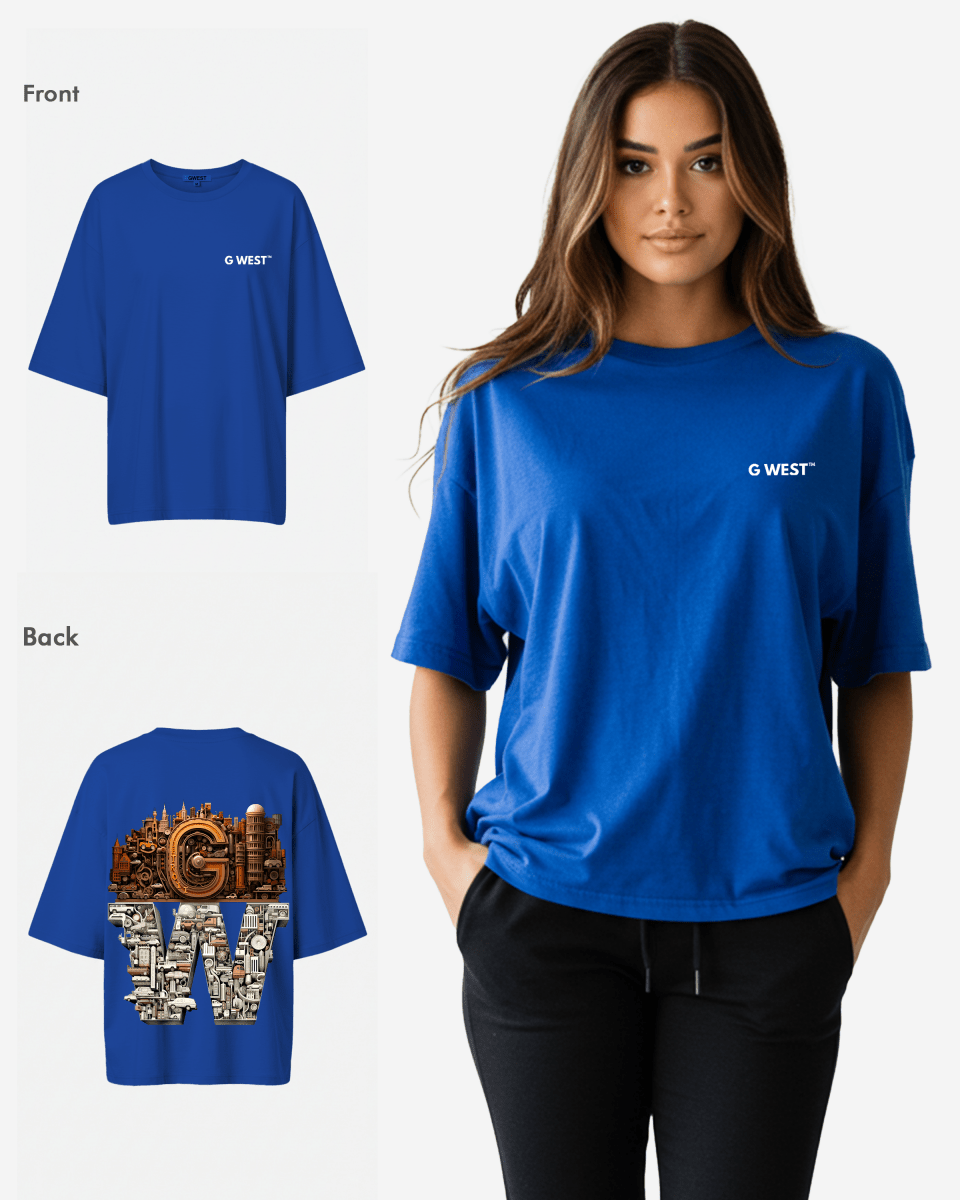 G West Womens OVERSIZED DETROIT MOTORCITY T-SHIRT